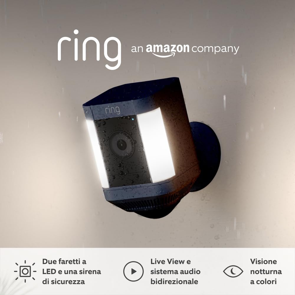 luci di sicurezza con sensore di movimento ring