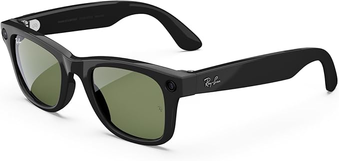 Ray-Ban Occhiali da sole unisex RAY-BAN META RW 4006 WAYFARER Nero/G- Classic Green 50/22/150, Nero/G- Verde classico, 50/22/150