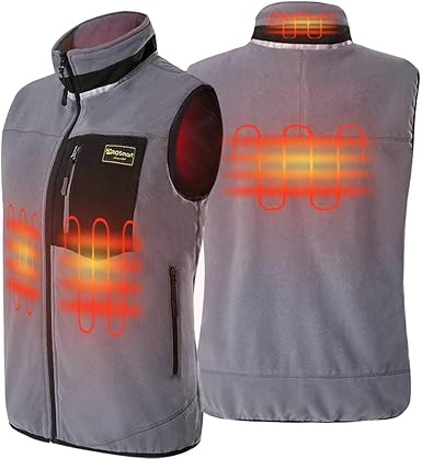 PROSmart Gilet Riscaldato Leggero Gilet Riscaldamento con USB Batteria, Unisex