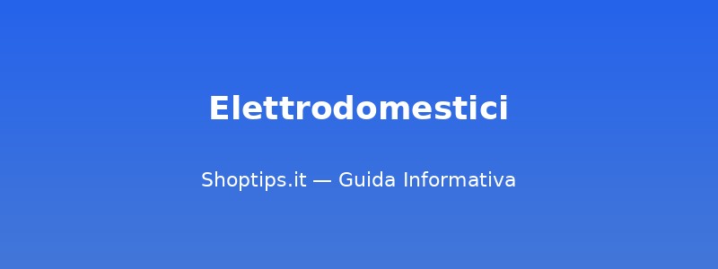Elettrodomestici - Guida