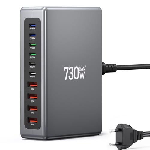 GaN Caricatore USB-C 730W 10 Porte HONGYEE