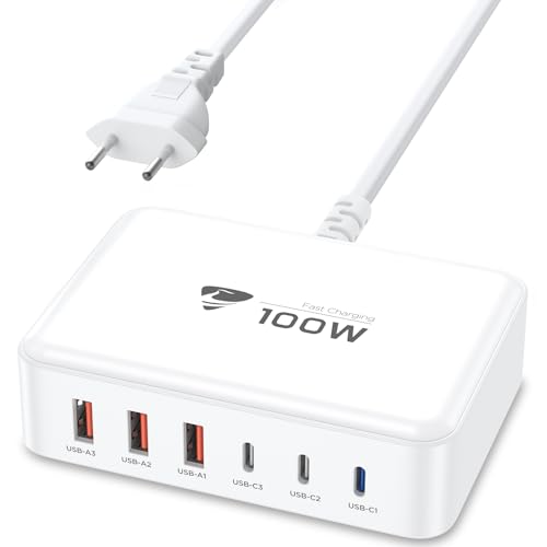 Caricatore Multiplo GaN 100W 6 Porte Aione