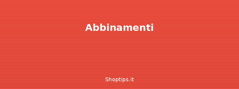 Abbinamenti