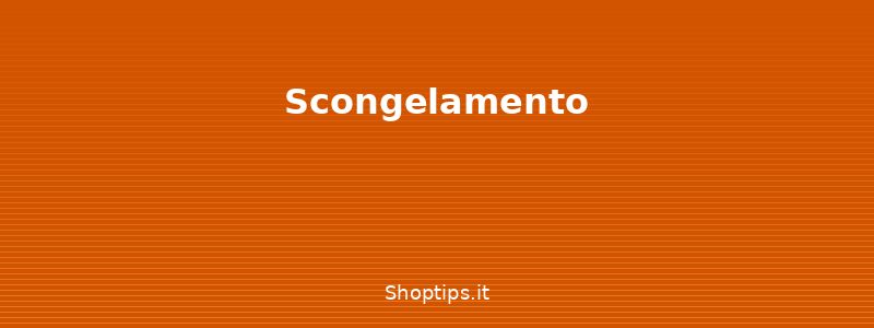 Scongelamento - Freezer: organizzazione, conse - Shoptips.it