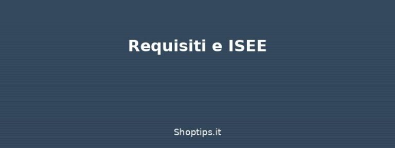 Requisiti e ISEE - Assegno unico familiare: doman - Shoptips.it