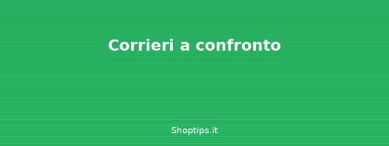 Corrieri a confronto - Spedire un pacco in Italia e a - Shoptips.it