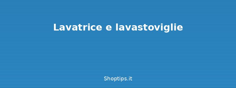 Lavatrice e lavastoviglie - Pulizia e manutenzione degli e - Shoptips.it