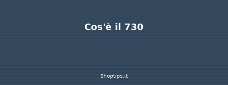 Cos'è il 730 - Dichiarazione dei redditi 730: - Shoptips.it