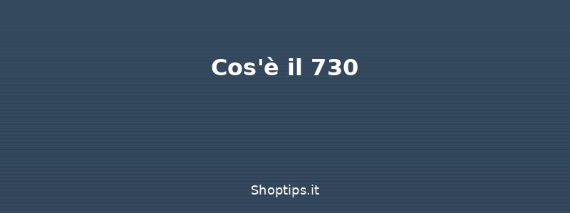 Cos'è il 730 - Dichiarazione dei redditi 730: - Shoptips.it