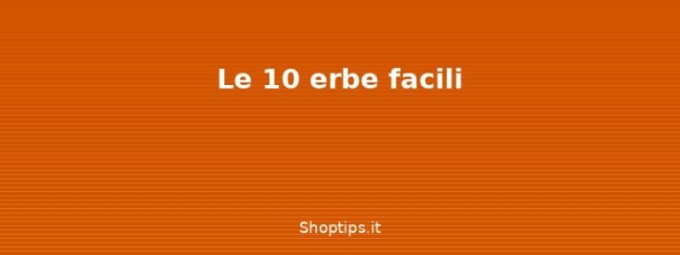 Le 10 erbe facili - Erbe aromatiche: coltivazione, - Shoptips.it