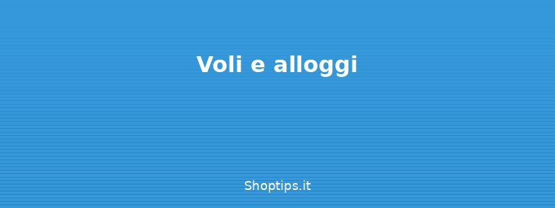 Voli e alloggi - Organizzare un itinerario di v - Shoptips.it