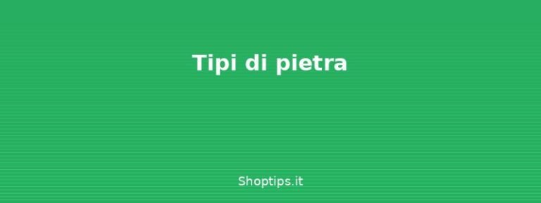 Tipi di pietra - Pulizia del marmo e delle supe - Shoptips.it