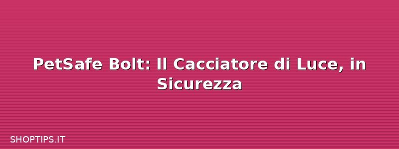 PetSafe Bolt: Il Cacciatore di Luce, in Sicurezza
