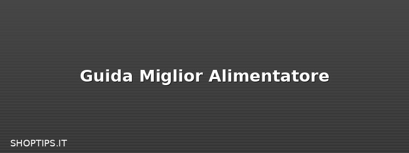 Guida Miglior Alimentatore