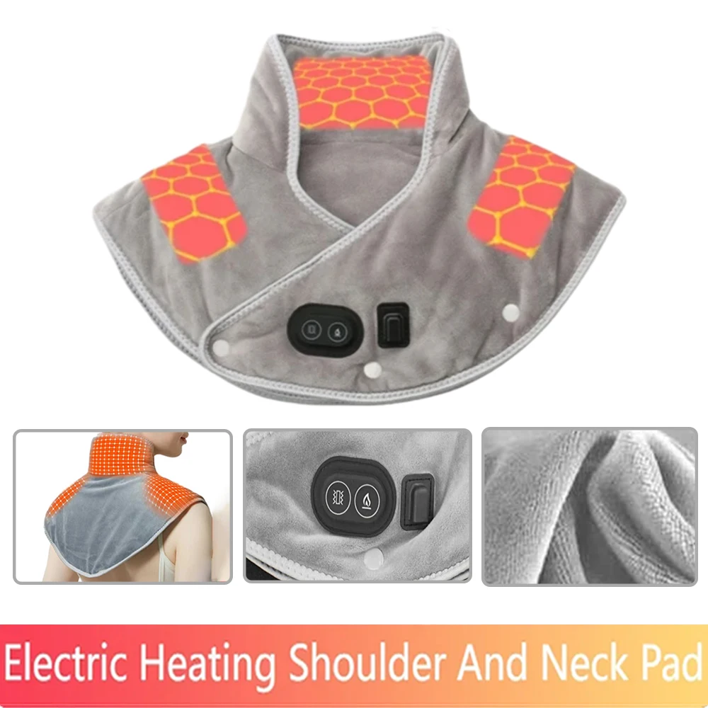 Riscaldamento elettrico Spalla Collo Pad Massaggiatore Tre marce Impacco caldo Scalda scialle cervicale USB per spalla Collo Schiena Relax B