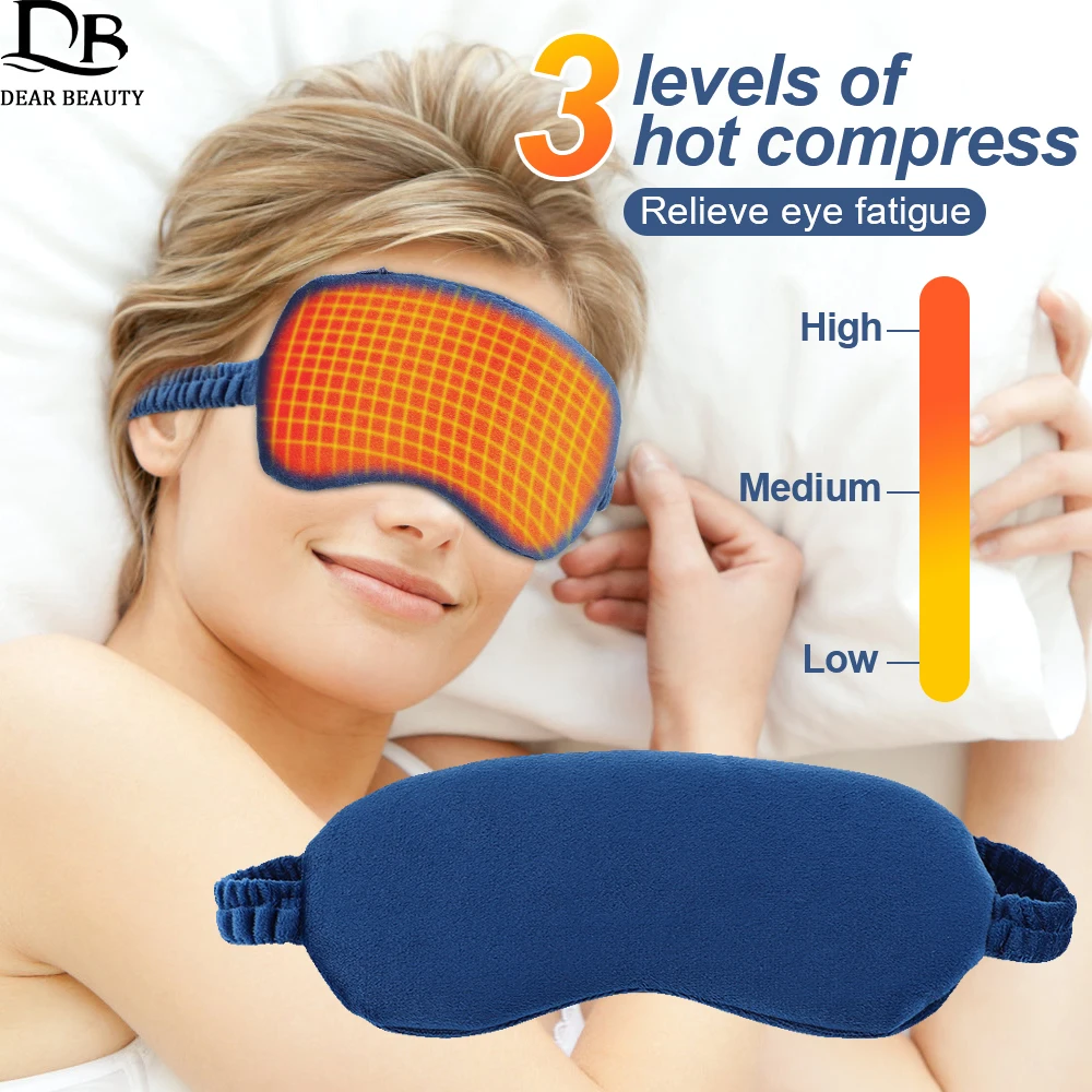 Maschera per gli occhi con riscaldamento elettrico Massaggiatore per occhi con impacco caldo a infrarossi Allevia l'affaticamento Riduce le occhiaie Occhiali per massaggio degli occhi con ombra per il sonno
