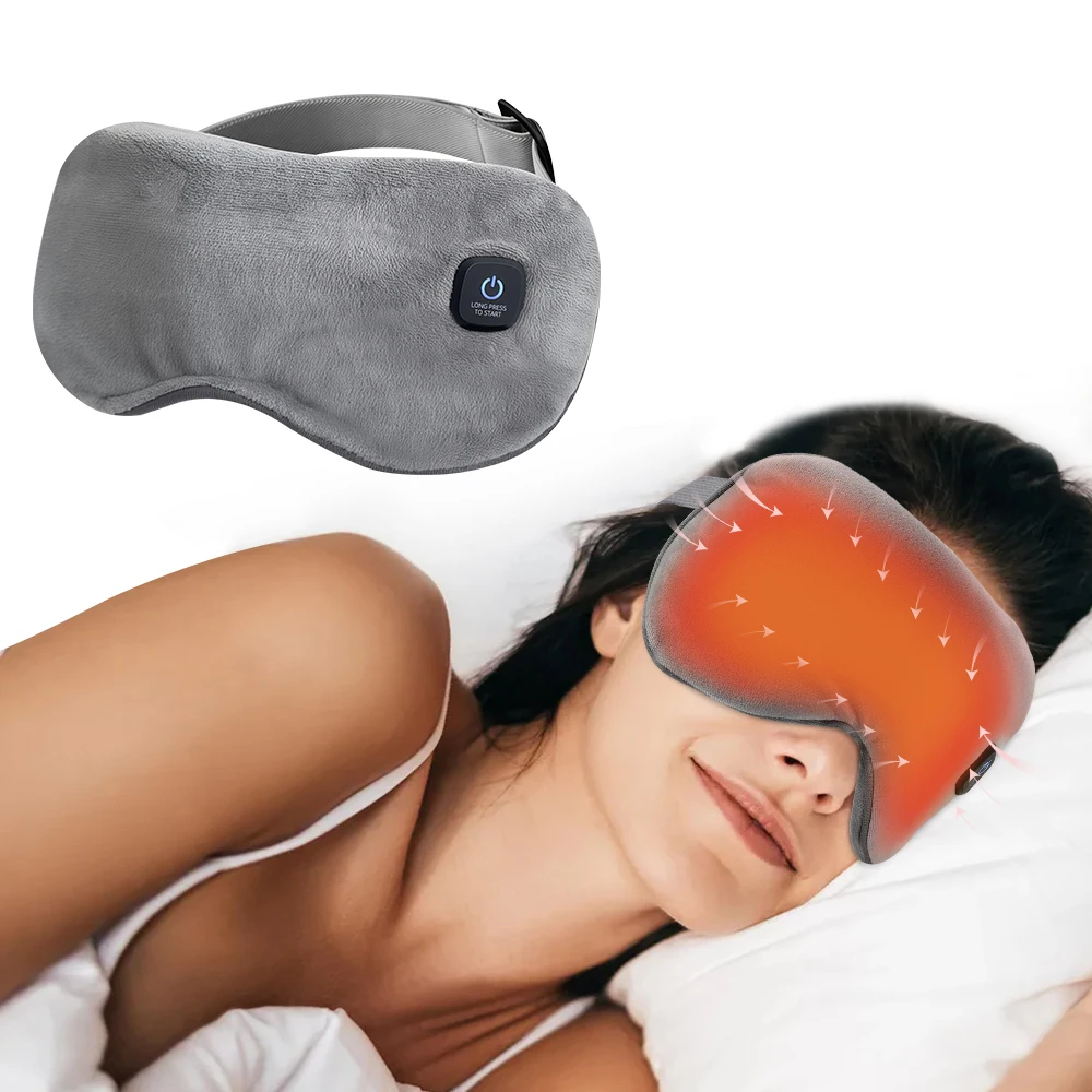 Maschera per gli occhi riscaldata senza fili Dispositivo per massaggio oculare con impacco caldo elettrico Temporizzazione intelligente Maschera per gli occhi riscaldante a 3 velocità per l'ombra per il sonno degli occhi asciutti