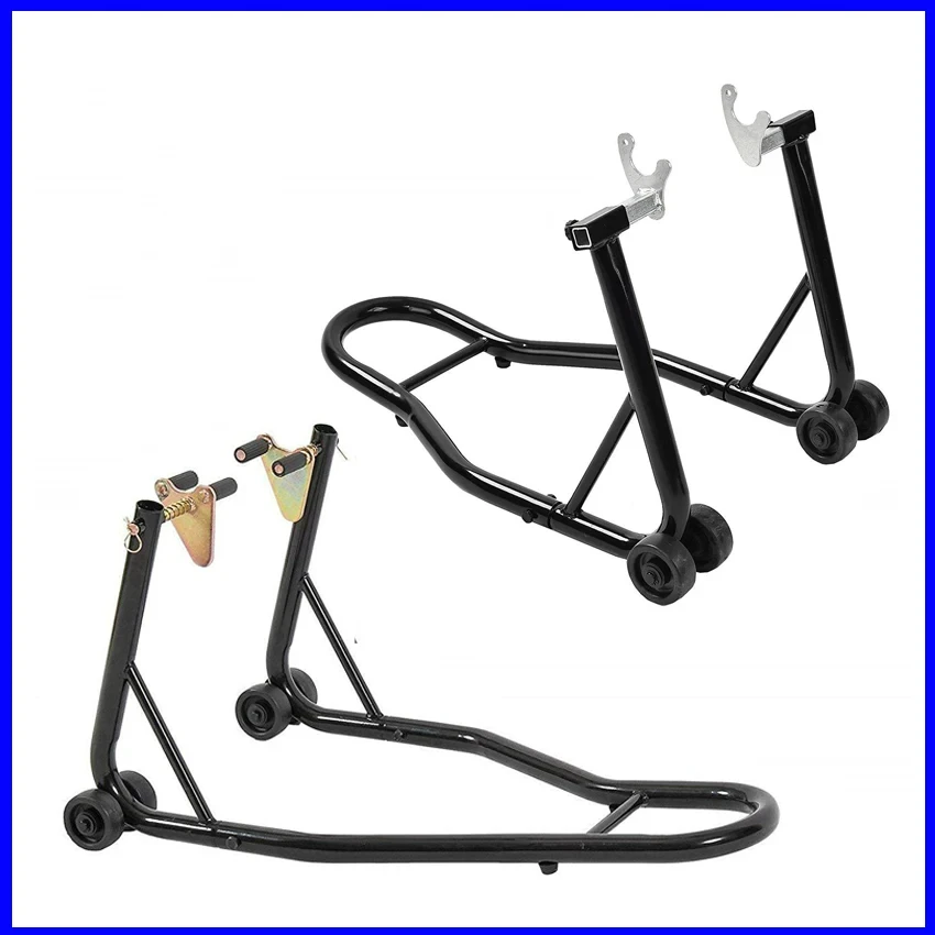 Cavalletto per moto Cavalletto per ruota anteriore e posteriore Telaio di supporto per ruota automatica Set completo di strumenti di riparazione pneumatici per scopi di riparazione moto