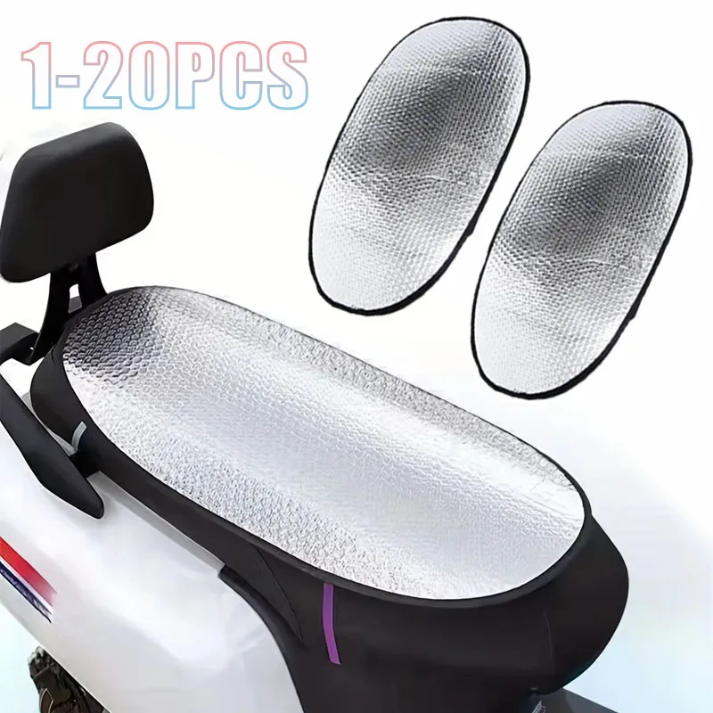 1-20 Pezzi Coprisella Moto Traspirante Riflettente Parasole Impermeabile Antipolvere Isolante per Scooter Elettrico da Esterno