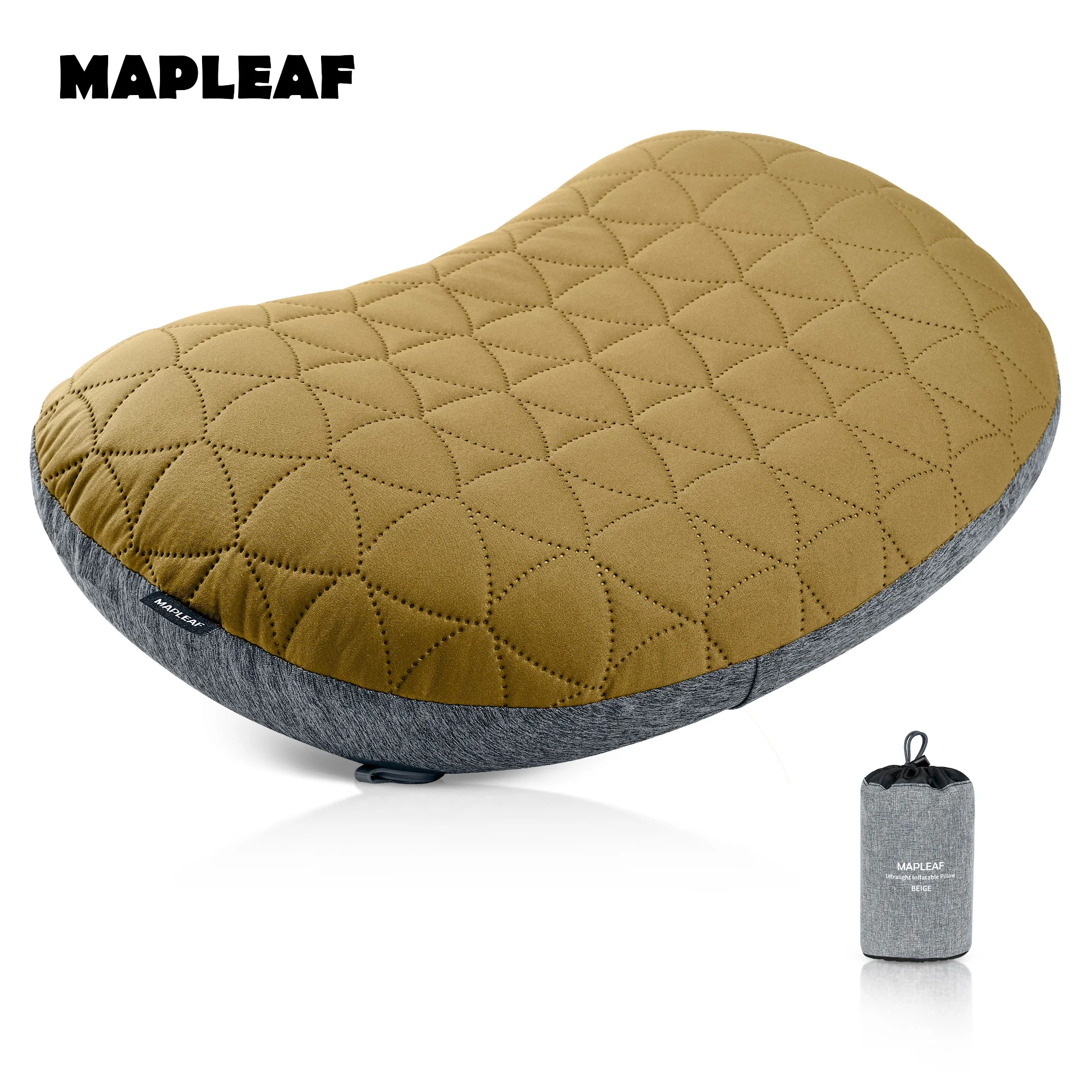 Cuscino Gonfiabile da Campeggio MAPLEAF in TPU Ultraleggero, Comodo Supporto Lombare per Viaggi ed Escursioni