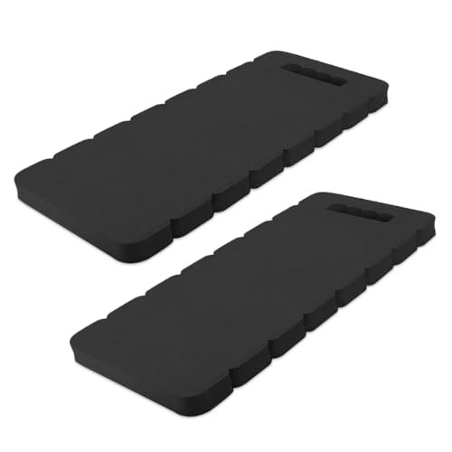 BNGXR 2 Pezzo Tappetino per Ginocchia, Cuscino per Ginocchia, Inginocchiatoio da Giardino, Eva ad Alta densità Tappetino, per Giardinaggio e lavori all'aperto, Esercizi, Yoga, 41 x 19 x 2 cm, Nero