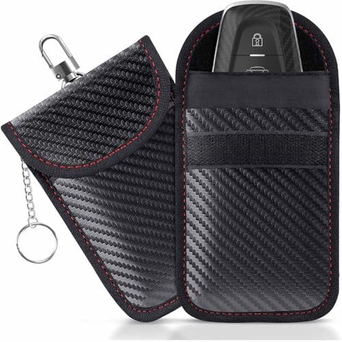 Voarge 2 Pezzi Custodia protettiva per Keyless, Portachiavi Auto Antifurto per Custodia Keyless RFID Blocker Protezione Antifurto per Custodia Protettiva, Blocca i Segnali Delle Auto