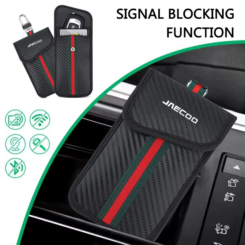 Borsa Blocca Segnale Chiave Auto JAECOO, Gabbia di Faraday RFID, Portachiavi, Custodia Porta Carte, Custodia Antifurto per Chiavi JAECOO J7 J6 J9 Traveler