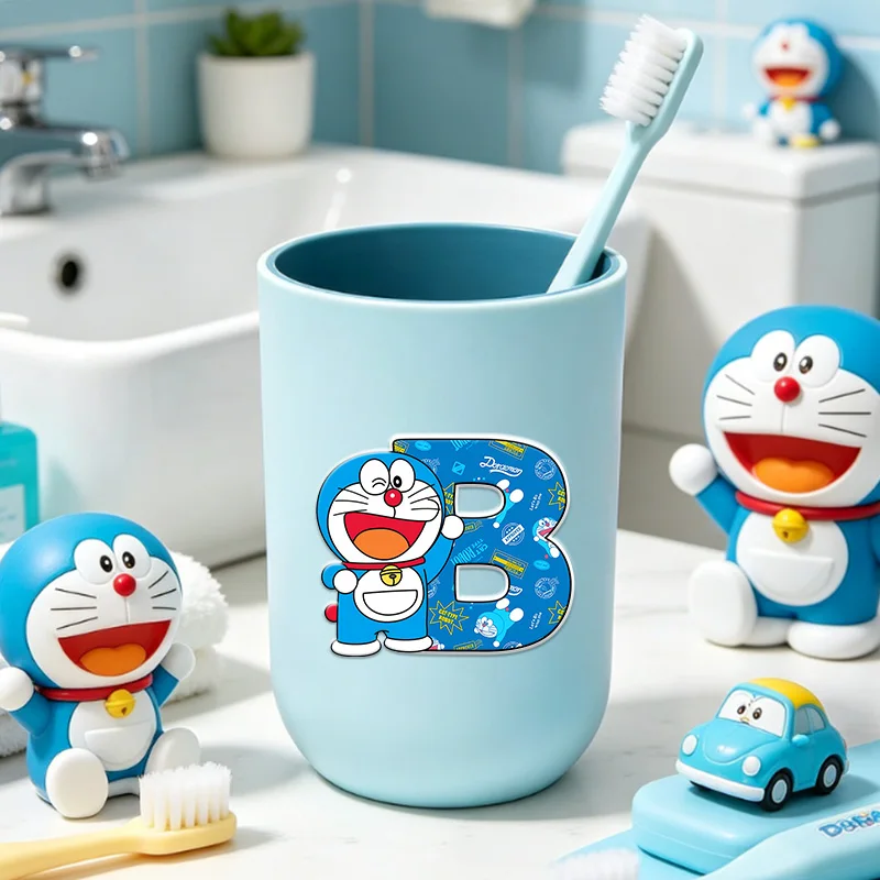 Serie Doraemon: Tazza Portatile per Lavaggio Denti, Porta Spazzolino da Viaggio, Tazza Multifunzione per Acqua, Accessorio da Bagno, Regalo di Compleanno