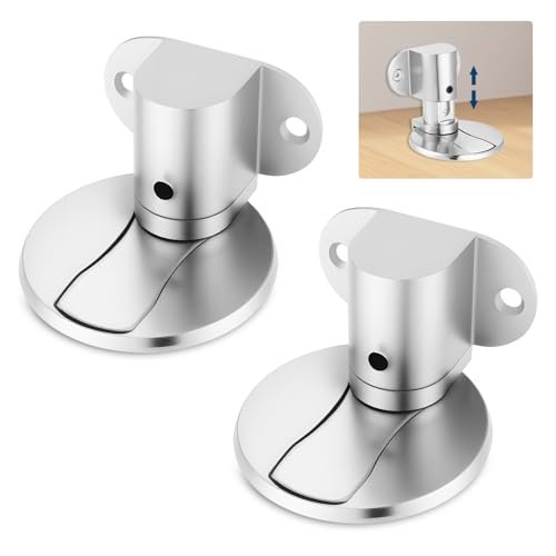 Zaxiva Fermaporta Magnetico 2 Pezzi, Fermaporta Da Pavimento Con Altezza Regolabile, Design Salva Parete Per Interni, Ferma Porta Magnetico Con Biadesivo O Viti, Silenzioso E Sicuro