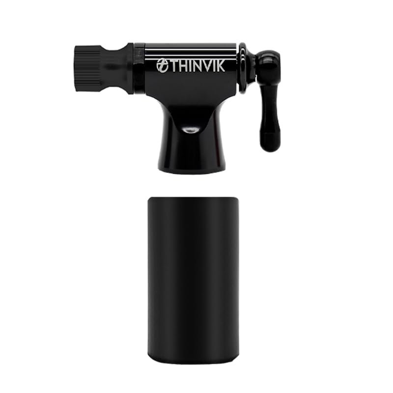 Thinvik Kit di gonfiaggio a CO2 e gonfiatori per pneumatici per bici, compatibile con valvole Presta e Schrader, pompa portatile per pneumatici per bici da strada e mountain bike
