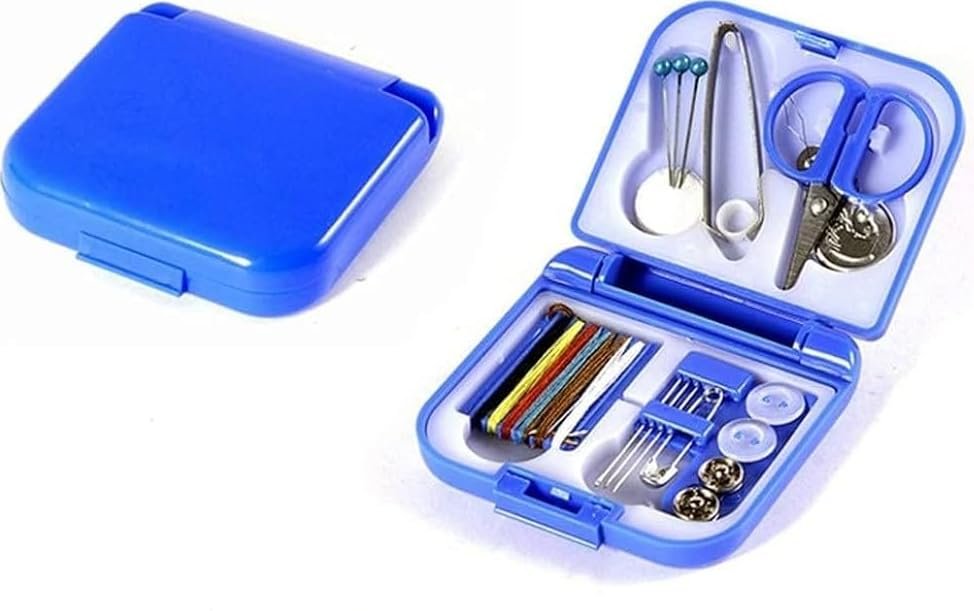 CIV Kit da Cucito da Viaggio - Set Completo per Riparazioni Rapide, Compatto e Portatile (Rosa)