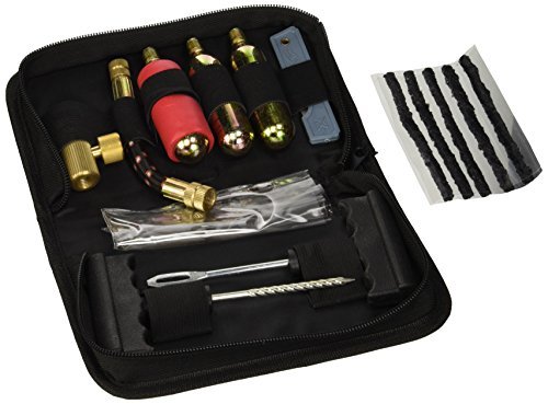 OJ Kit Riparazione Gomme Tubeless Compatto – Set Completo per Ripara Pneumatici Moto e Scooter, Ideale per Emergenze e Viaggi, Custodia Pratica e Facile da Trasportare