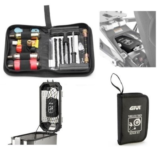 KIT RIPARAZIONE PNEUMATICI TUBELESS S450 GIVI RIPARA GOMME MOTO SCOOTER QUAD AUTO UNIVERSALE TYRE REPAIR KIT PER TUTTI I VEICOLI
