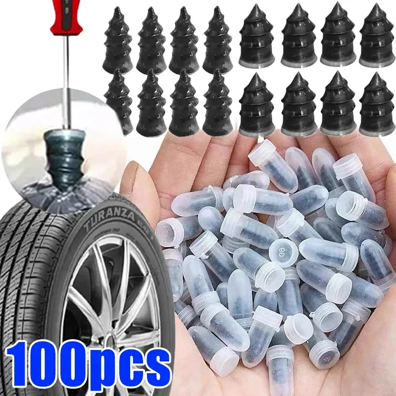 Nuovo set di riparazione pneumatici sottovuoto universale per auto moto scooter kit di riparazione pneumatici tubeless in gomma chiodi per pneumatici di riparazione senza colla