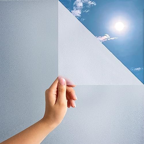 MARAPON Pellicola per Vetri Finestre Opaca 0,75x2 m con Adesione Statica Senza Colla Pellicola Satinata per Privacy Protezione Raggi UV Ideale per Finestre Bagno Ufficio e Cucina
