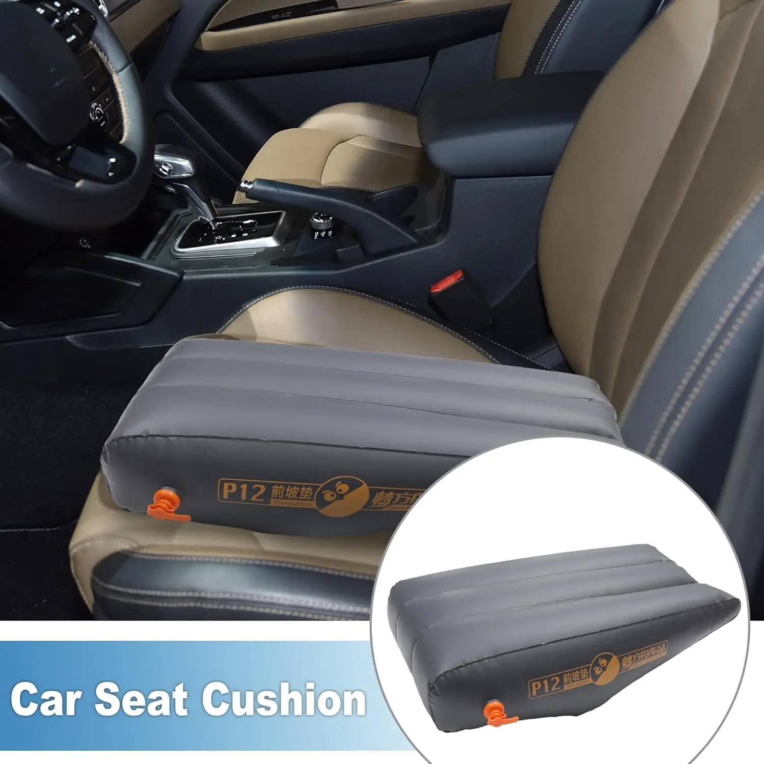 Materassino Gonfiabile Universale per Auto, Sedile Anteriore, Poggiapiedi, Letto da Viaggio, Imbottitura per Fessure, Accessori Auto per Viaggi in Auto