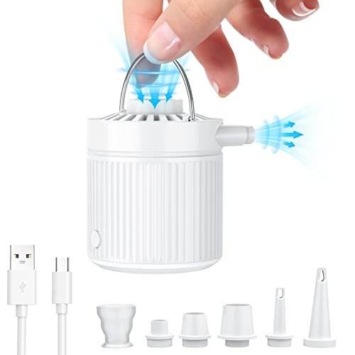 Pompa Elettrica per Materasso Gonfiabile, Mini & Leggero Gonfiatore Elettrico Portatile, Pompa Sottovuoto, Adatto per il Campeggio, Viaggiare a Piedi, Materasso, Piscina Gonfiabile, Anello di Nuoto