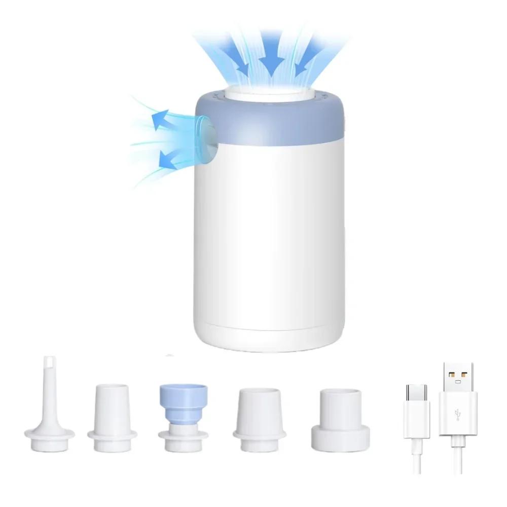 Pompa di gonfiaggio elettrica ricaricabile Gonfiatore da campeggio esterno wireless per materasso ad aria Pompa di gonfiaggio portatile per piscina