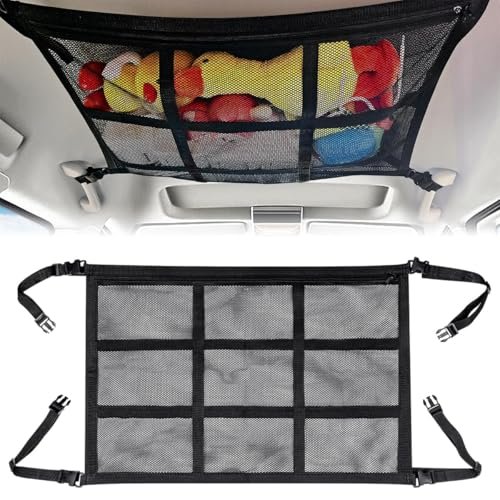 WENINETIES 1 Pezzo Rete Portaoggetti da Tetto Auto per Toyota RAV 4 2013-2018, Borsa a Rete per Soffitto Organizzatore Interno Abitacolo Bagagli Viaggio