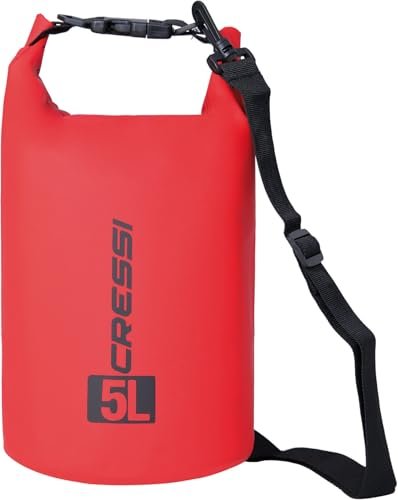 Cressi Dry Bag, Sacca/Zaino Impermeabile per attività Sportive Unisex Adulto, Rosso, 5 LT