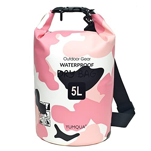 YUMQUA Borsa Impermeabile 5L 10L 20L 30L 40L Dry Bag Sacca Impermeabile per Kayak Canoa Nuoto Escursionismo Campeggio Rafting Pesca Spiaggia
