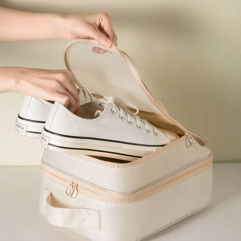 Borsa Porta Scarpe da Viaggio d'Affari, Contenitore Portatile per Bagagli, Sacca per Scarpe, Copriscarpe, Scatola Contenitore, Dispositivo Antipolvere per la Conservazione delle Scarpe