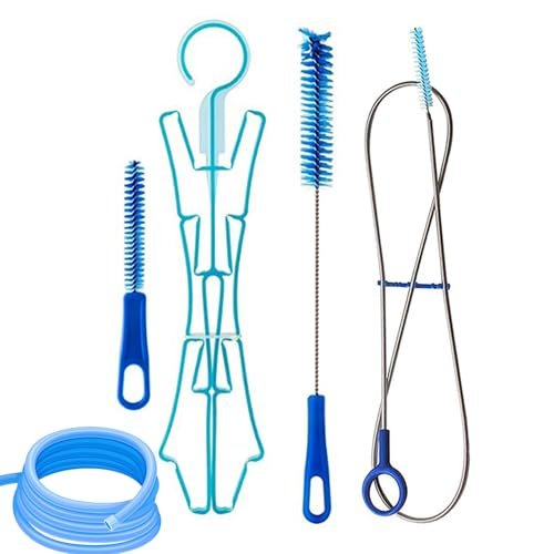Generico Kit di Pulizia del Serbatoio 'Acqua,Kit di Pulizia a Sacca di idratazione - Set di spazzole per Borraccia da Ciclismo per la Interna, di per sacche idriche da Esterno per Escursioni