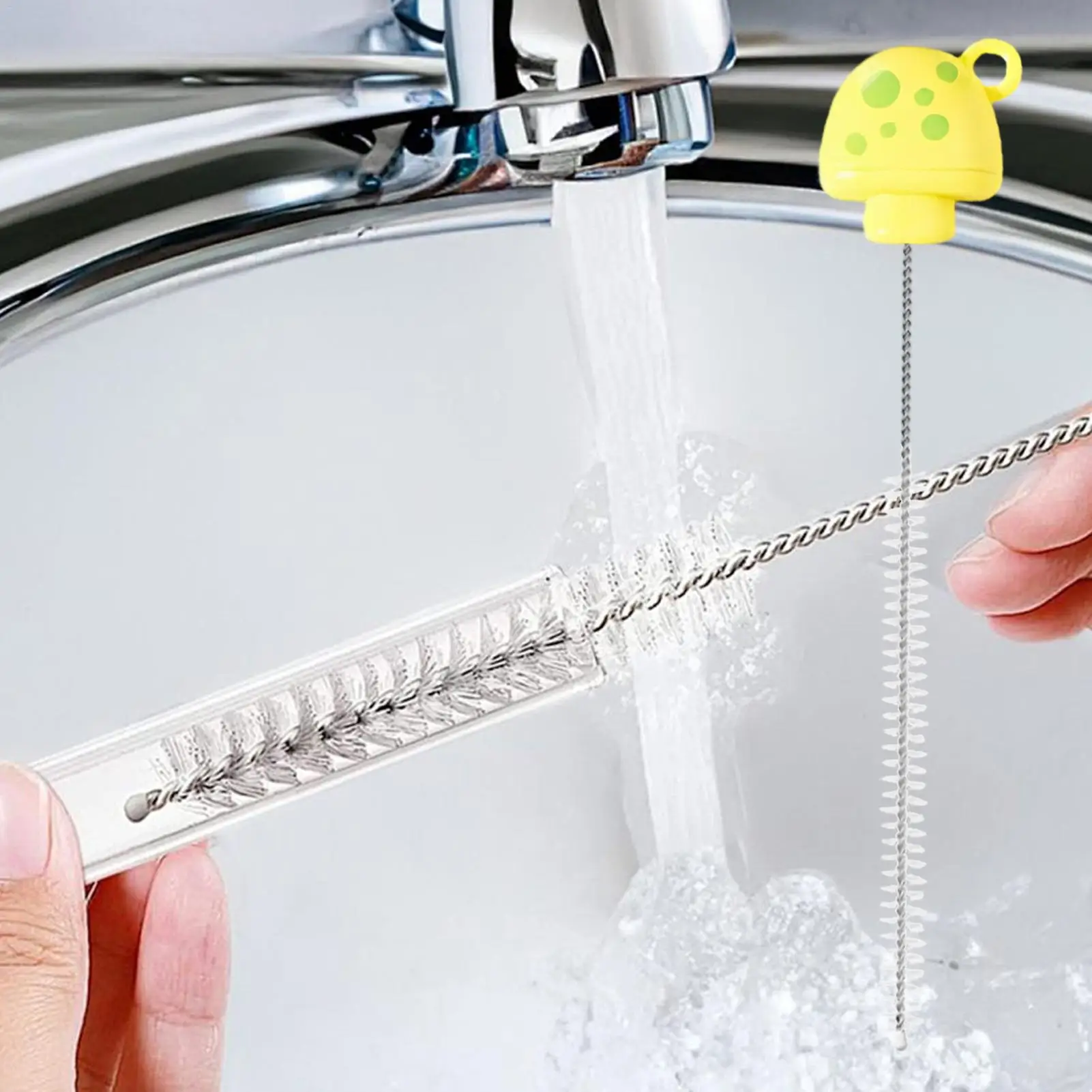 Spazzola per pulire la paglia Spazzole per bottiglie extra lunghe per la pulizia dello strumento per la pulizia della tazza Sippy per l'appartamento del dormitorio della narghilè dell'alimentatore per uccelli