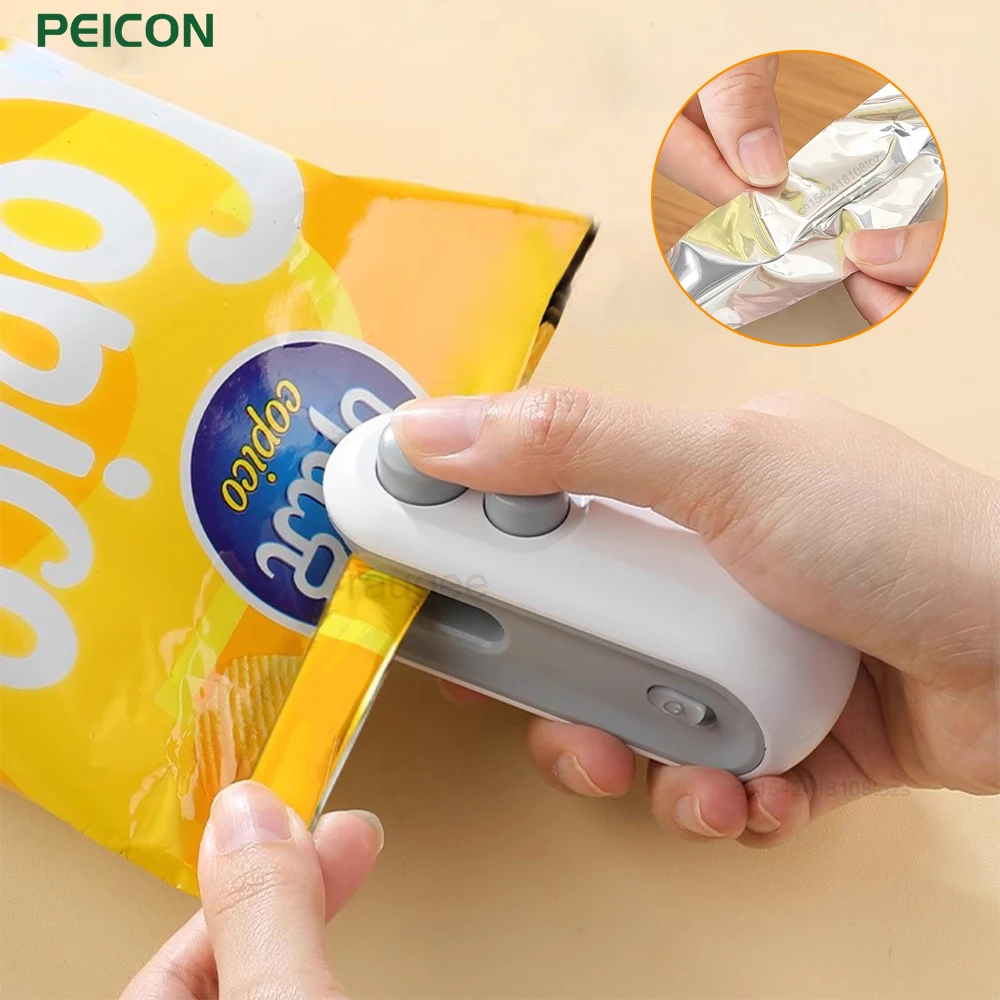 Mini macchina per sigillare 2IN1 sigillatrice di calore pacchetto di sacchetti di immagazzinaggio sigillatrice di alimenti in plastica USB r