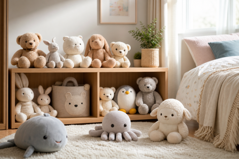 Peluche morbidi e sicuri in una cameretta - ShopTips.it