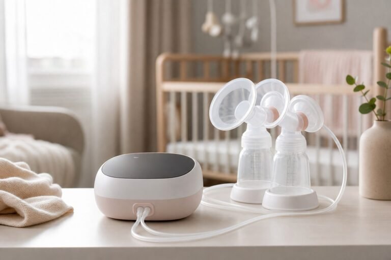 Tiralatte elettrico moderno in una nursery - ShopTips.it