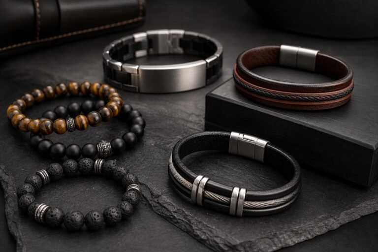 Bracciali da uomo moderni in diversi materiali - ShopTips.it
