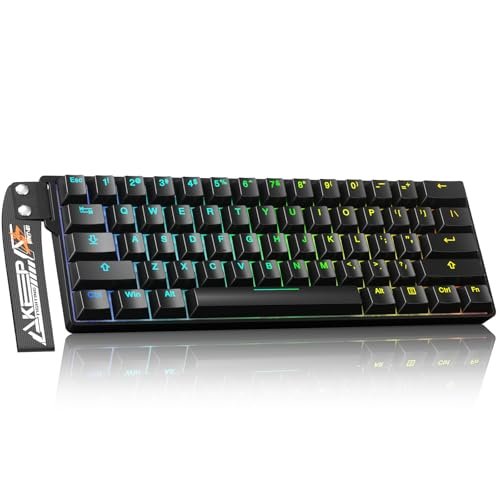 DAREU EK60 HE 8K Hz Rapid Trigger Gaming Keyboard, 60% tastiera magnetica cablata con cinturino decorativo rimovibile, Hot-swap,0,01 mm di precisione RT, interruttori ad effetto Hall, RGB, per PC/Mac