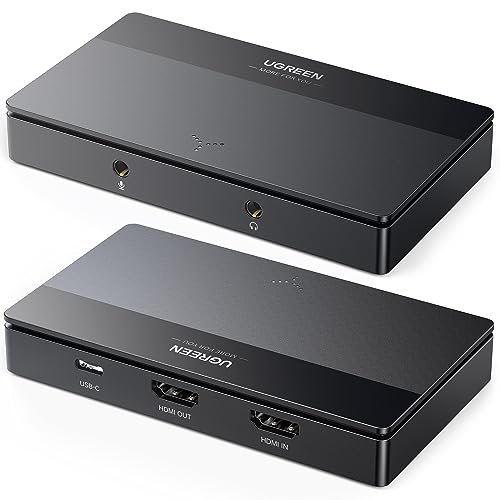 UGREEN Scheda Acquisizione Video HDMI USB C 1080P 60FPS Acquisizione HDMI Ingresso Loop Uscita 4K 60Hz Compatibile con Switch PS5 PS4 Xbox TV Stick DSLR MacBook iPad Pro PC Telefono
